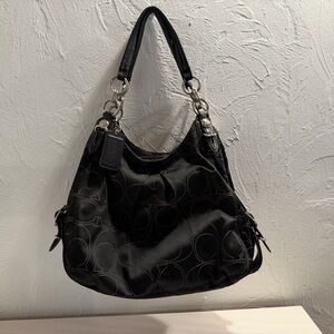 Coach Black Signature Shoulder Bag